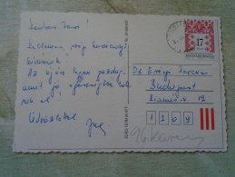 D138453  Hungary  Used Stamps On Postcard  17 Ft  1990's - Gebruikt