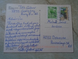 D138456  Hungary  Used Stamps On Postcard PÉCS  TV Kilátó  50 +2 Ft    2006  MPRT  GÖRCSÖNY - Usati