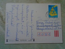 D138463   Hungary  Used Stamps On Postcard   24 Ft 2000's   Easter Rabbit - Gebruikt