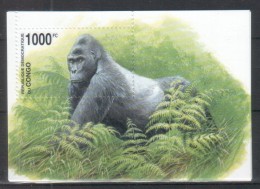 DR Congo Kongo 2002 Gorilla Monkey  Sheet Mi Block 117 - Ongebruikt