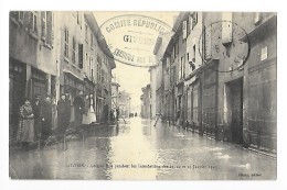 GIVORS  (cpa 69)  Grande Rue Pendant Les Inondations De Janvier 1910 - Cachet -  -   ## RARE ##    - L 1 - Lamure Sur Azergues
