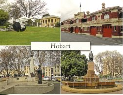 Australian City - TAS - Hobart - Anglessy Barracks - Fire Station - Tasman Memorial - Franklin Statue - Hobart
