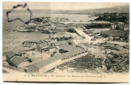 - 23 - MARSEILLE - Vue Générale Prise Des Bassins Des Catalans, écrite  Par Un Soldat, En 1916, TBE, Scans. . - Endoume, Roucas, Corniche, Playas