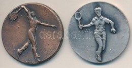 Iván István (1905-1968) DN 'Férfi Teniszjátékos' Br Sportérem (40mm) + DN... - Zonder Classificatie