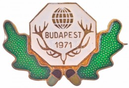 1971. 'Budapest 1971. (Vadászati Világkiállítás)' Zománcozott Br KitÅ±zÅ‘... - Ohne Zuordnung