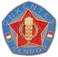 ~1970-1980. 'Önkéntes RendÅ‘r' Zománcozott Fém Jelvény (30x30mm) T:2 - Ohne Zuordnung