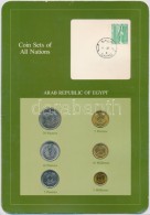 Egyiptom 1970-1980. 5m - 20P 6xklf Db, Forgalmi Szett Felbélyegzett Kartonlapon T:1 
Egypt 1970-1980. 5... - Ohne Zuordnung