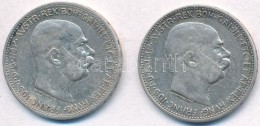 Ausztria 1912-1913. 1K Ag 'Ferenc József' (2x) T:2,2-
Austria 1912-1913. 1 Corona Ag 'Franz Joseph' (2x)... - Ohne Zuordnung