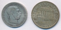 Ausztria 1893. 1K Ag 'Ferenc József' + 1925. 1Sch Ag T:2,2- Patina
Austria 1893. 1 Corona Ag 'Franz Joseph'... - Ohne Zuordnung