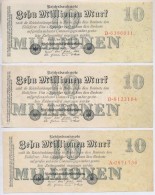 Németország / Weimari Köztársaság 1923. 10.000.000M (3x) T:III
Germany / Weimar... - Zonder Classificatie