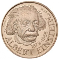 Csóka Zsuzsa (1962-) 1995. 'Albert Einstein' Jelzett Ag Emlékérem (46,28g/0.640/42,5mm) T:PP... - Ohne Zuordnung