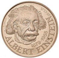 Csóka Zsuzsa (1962-) 1995. 'Albert Einstein' Jelzett Ag Emlékérem (46,28g/0.640/42,5mm) T:PP... - Zonder Classificatie