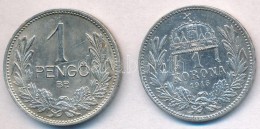 1915KB 1K Ag 'Ferenc József' + 1939. 1P Ag T:2 - Ohne Zuordnung