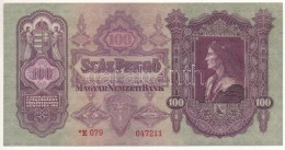 1930. 100P Csillagos Sorszám, Nyomdai Papírránccal T:I - Unclassified