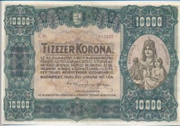 1920. 10.000K 'Orell Füssli Zürich' Barna Sorozat- és Sorszámmal T:III TÅ±lyuk, Kis... - Ohne Zuordnung