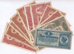 1920. 11db-os Korona Bankjegy Tétel, Nagyrészt 1920. 2K (9x) Néhány '2ab Csillaggal'... - Non Classificati