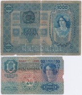 1902. 1000K Román Felülbélyegzéssel + 1913. 20K Felülbélyegzés... - Ohne Zuordnung