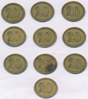 Németország DN '20 Wertmarke' Cu Zseton (10x) (25x21mm) T:2,2- Germany ND '20 Wertmarke' Cu Token... - Unclassified