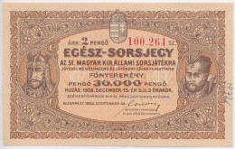 1928. ' 51. Magyar Kir. Állami Sorsjátékra' Egész Sorsjegy 2P T:II - Unclassified