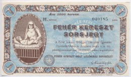 Budapest ~1926. 'Fehér Kereszt Sorsjegy' 5000K értékben, A Fehér Kereszt... - Unclassified