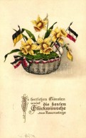 T1/T2 Namenstag / Name Day, Viribus Unitis Propaganda; Floral Litho - Ohne Zuordnung