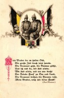 T2/T3 Mein Bruder Du Im Hellen Süd... / Austrian-German Alliance Military Propaganda, Flags (EK) - Ohne Zuordnung