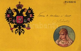 T2 Russie / Russia, Coat Of Arms, Litho - Ohne Zuordnung