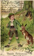 T2/T3 Vesele Velikonoce / Easter, Hunter Boy, Litho - Zonder Classificatie