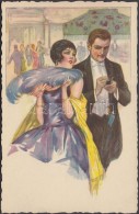 T2 Fancy Couple, Italian Art Postcard, CCM No. 2458 - Ohne Zuordnung