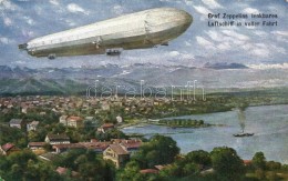 ** T2/T3 'Graf Zeppelins Lenkbares Luftschiff In Voller Fahrt' / Count Zeppelin's Airship (worn Edges) - Zonder Classificatie