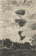 * T2/T3 'Fait De Guerre - Un Ballon Captif En Flammes' / Captured Airship In Flames (EK) - Zonder Classificatie