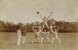 ** T2/T3 WWI Military Acrobats During Attraction, Photo (EK) - Ohne Zuordnung