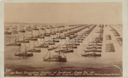 T2 1911 The Great Coronation Review At Spithead, The Royal Yacht With The King And Queen On Board Steaming Through... - Unclassified