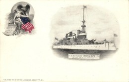 * T2 US Battleship 'Massachusetts', With Stamps On The Backside - Unclassified