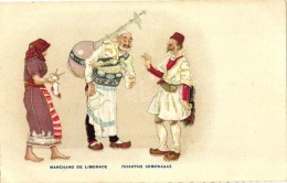 * T2/T3 Marchand De Limonade / Lemonade Vendor, Greek Folklore, Litho - Ohne Zuordnung