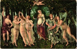 * T2 La Primavera / Erotic Art Postcard, Litho. S: Sandro Filipepi Detto Botticelli - Ohne Zuordnung