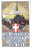 ** T2/T3 1911 Wien, XXIII. Deutscher Philatelisten 15. Bundestag / 23th German Philatelist Day, 5 Heller Ga. S:... - Ohne Zuordnung