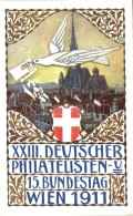 ** T2/T3 1911 Wien, XXIII. Deutscher Philatelisten 15. Bundestag / 23th German Philatelist Day, 5 Heller Ga. S:... - Ohne Zuordnung