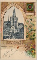 T2/T3 Konstanz, Münster / Abbey, Emb. Floral Litho (EK) - Zonder Classificatie