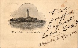 T2 1899 Alexandria, Alexandrie; Entrée Des Passes / Pass, Lighthouse - Non Classificati
