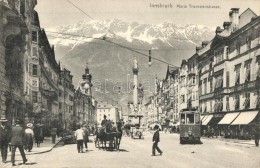 ** T2/T3 Innsbruck, Maria Theresien Strasse / Street, Tram, Statue (EK) - Zonder Classificatie