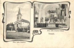 * T2/T3 ÅrmezÅ‘, Strázske; Római Katolikus Templom, BelsÅ‘ / Church, Interior, Art Nouveau (EK) - Ohne Zuordnung