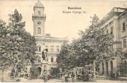 T2/T3 Komárom, Komárno; Klapka György Tér, Szobor, Kiadja Spitzer Sándor / Square,... - Ohne Zuordnung