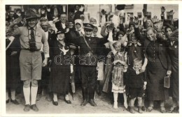 T4 1938 Ipolyság, Sahy; Bevonulás, Cserkész / Entry Of The Hungarian Troops, Scout, So. Stpl.... - Non Classificati