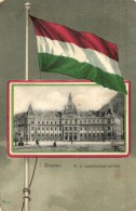 ** T3 Brassó, Kronstadt, Brasov; M. K. Igazságügyi Palota, Magyar Zászló / Palace... - Ohne Zuordnung