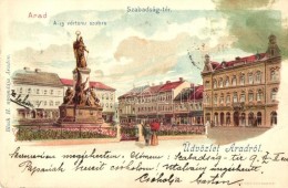 T3 1899 Arad, Szabadság Tér, Vértanú Szobor / Square, Statue, Kosmos Litho (fl) - Zonder Classificatie