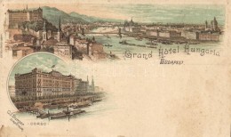 ** T2/T3 Budapest, Grand Hotel Hungaria, Corso, Litho (fl) - Non Classificati