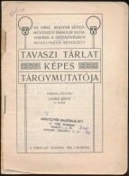 1918Tavaszi Tárlat Képes Tárgymutatója. Szerk.: Lesskó János. Budapest,... - Andere & Zonder Classificatie