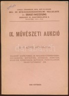 1948 IX. MÅ±vészeti Aukció. D.P. Képei, MÅ±tárgyai, Valamint KülönbözÅ‘... - Sonstige & Ohne Zuordnung