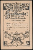 1898 Hamburg, 'Festkarte Für Das Neunte Deutsche Turnfest' - BelépÅ‘jegy - Ohne Zuordnung